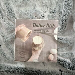 Butter Dish - Cream Marble
